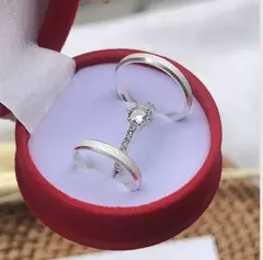 Par de Alianças Veneza 3mm Chanfradas Diamantadas em Prata 950 | PAR na internet