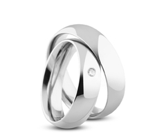 Aliança Leona de Aço Inox 6mm Redonda tradicional | Par - comprar online