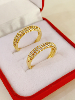 Par de Aparadores 3F Zirc. Alta 017 Folheados á Ouro 18k - comprar online