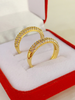 Par de Aparadores 3F Zirc. Média 014 Folheados á Ouro 18k - comprar online
