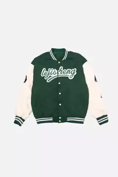 CAMPERA BOMBER UNIVERSITARIA (VERDE) - comprar online