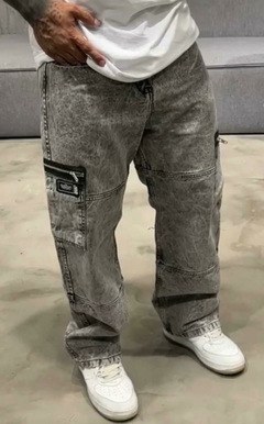 Pantalon Black Society Baggi Cargo con Cierre