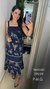 Vestido Longo com Bordado em Folhas de Palha - comprar online