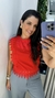 Blusa tecido com detalhes de lese e aviamentos - comprar online