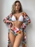 Bikini de 3 piezas estilo kimono