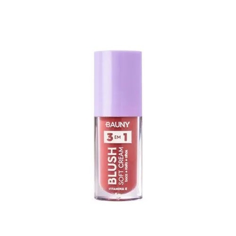 Bauny Blush Líquido Soft Cream 3 em 1