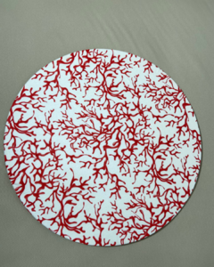 Capa para Sousplat - Vermelho e branco