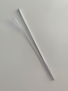 POPOTE DE ACERO INOXIDABLE + CEPILLO LIMPIADOR