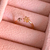 Anel Falange com flor folheado a ouro 18k