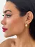 Brinco Argola com micro Zircônia Folheado a Ouro 18k