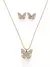 Conjunto Borboleta Com Zircônia Folheado a Ouro 18k - comprar online