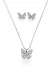 Conjunto Borboleta Com Zircônia Folheado a Prata 925 - comprar online