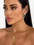 Conjunto Colar e Brinco Folheado a Ouro 18k Oval Orgânico