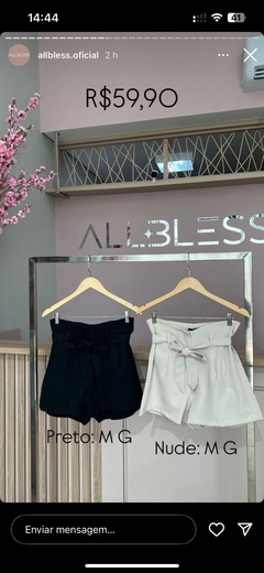 SHORT COM CINTO FAIXA - Allbless