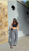 CALÇA DE ALFAIATARIA COM STRASS - CINZA - comprar online