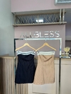 VESTIDO CURTO RISCA DE GIZ CARAMELO - comprar online