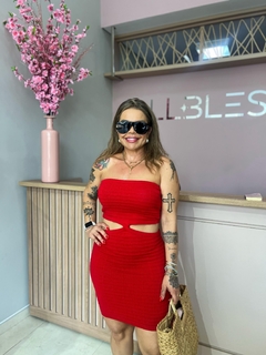 VESTIDO MODAL ABERTURA LATERAL - Allbless