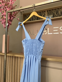 VESTIDO MID COM LAÇO NOS OMBROS - loja online