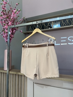 SHORT ALFAIATARIA COM CINTO MARROM - comprar online