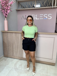 BLUSA DE MANGUINHA CANELADA - loja online