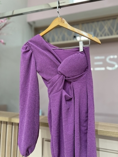 Imagem do VESTIDO MANGA UNICA BRILHANTE