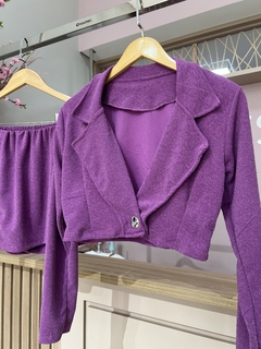 CONJUNTO DE SHORT SAIA COLETINHO BRILHANTE - Allbless