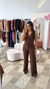 Conjunto feminino alfaiataria marrom - loja online