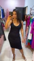 Vestido midi tricô premium - Dona onça fashion