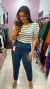 Calça linho Azul petróleo