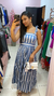 Vestido longo listrado