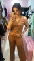 Conjunto feminino alfaiataria caramelo - Dona onça fashion