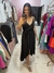Imagem do Vestido soltinho forrado com fenda na frente preto