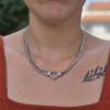 Choker corrente e coração - AÇO