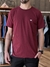Camiseta Masculina Manga Curta Básica Bordô - comprar online