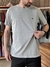 Camiseta Masculina Manga Curta Básica Cinza Estonado - comprar online