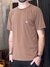 Camiseta Masculina Manga Curta Básica Marrom Estonado - comprar online