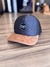 Boné Cabra Macho Trucker Preto Aba Camurça com Acrílico Azul - comprar online