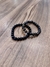 Kit 2 Pulseiras de Pedra Natural Elástica Preta Mista - comprar online