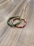 Kit 2 Pulseiras de Pedra Natural Elástica Preta e Rose - comprar online