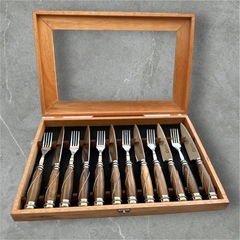 CAJA 6 COMENSALES MADERA TRENZADA