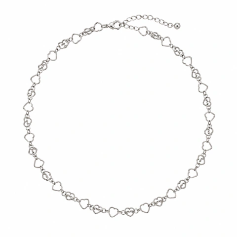 Choker Coração Love - Banhado a Ouro (C264)
