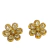 Brinco Petala Cravejado Banhado a Ouro Cristal