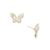 Brinco Borboleta Cravejada Rodio Branco Semijoia - comprar online