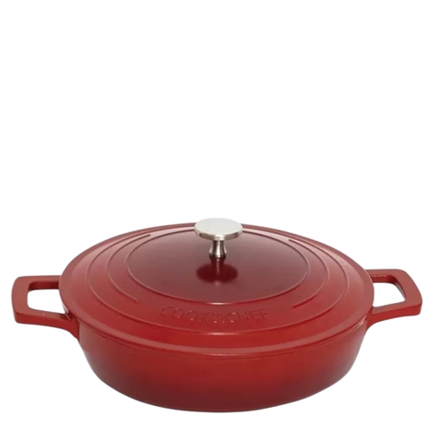 Caçarola Baixa 28cm Cook&chef Vermelho Mimo Style