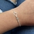 Pulseira Coração e Cruz de prata