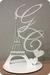 Imagem do Topo De Bolo de casamento branco Torre Paris com iniciais
