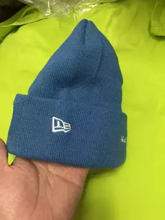 New Era Box Logo Beanie Blue (FW22) - Drip Factory AR