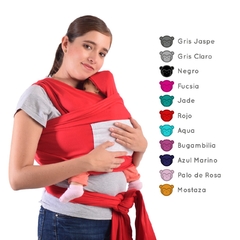 Rebozo Fular Semielástico Changuitos 10 Colores - Pañaleando