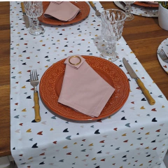 TRILHO DE MESA CORAÇÕES - IMPERMEÁVEL - MADU HOUSE DECOR