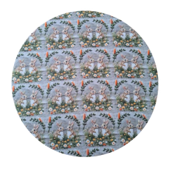 KIT CAPA DE SOUSPLAT GUIRLANDA COELHOS + GUARDANAPO E PORTA GUARDANAPO - 2 LUGARES - comprar online